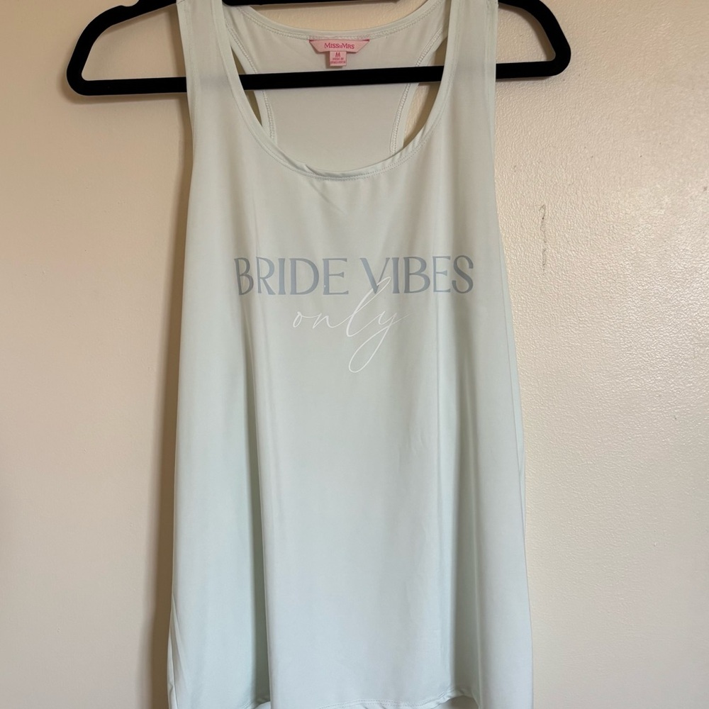 Miss to Mrs. Light Blue Bride Vibes Tank Top!